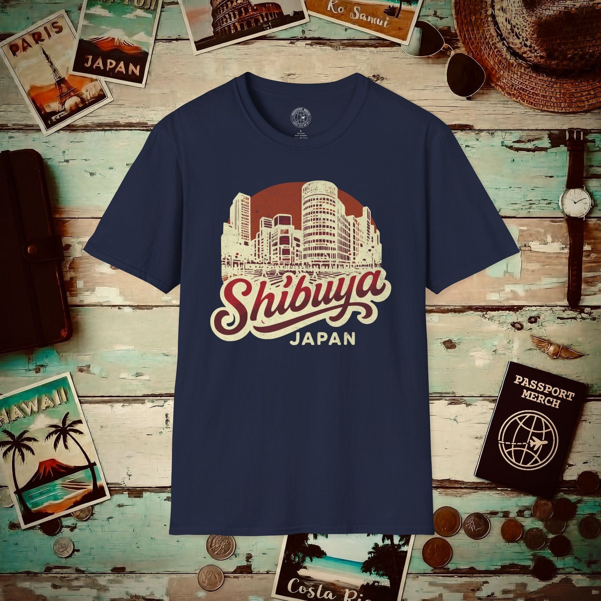 Shibuya, Japan - 80's Vintage T-Shirt Navy / S