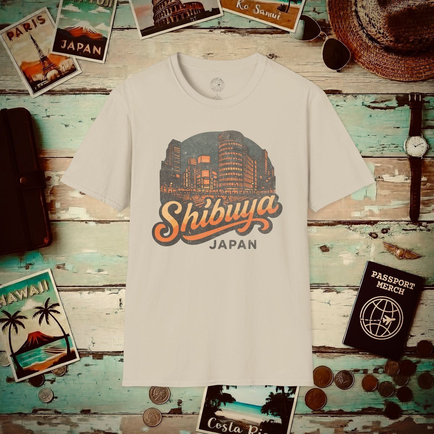 Shibuya, Japan - 80's Vintage T-Shirt Sand / S