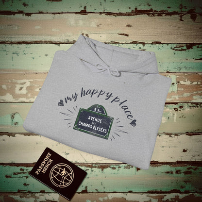 Signs of Wanderlust, Avenue des Champs-Élysées, Paris, France Hoodie Sport Grey / S