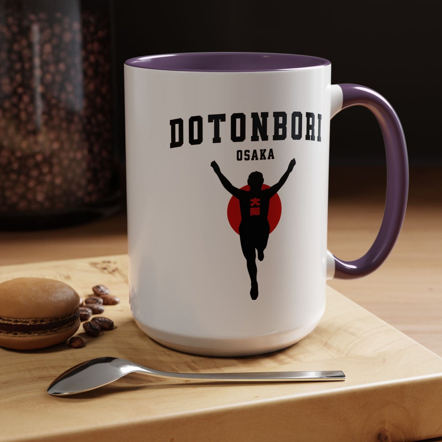 Signs of Wanderlust, Dotonbori, Osaka, Japan 15oz Mug Purple / 15oz