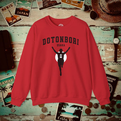 Signs of Wanderlust, Dotonbori, Osaka, Japan HND Crewneck Red / S