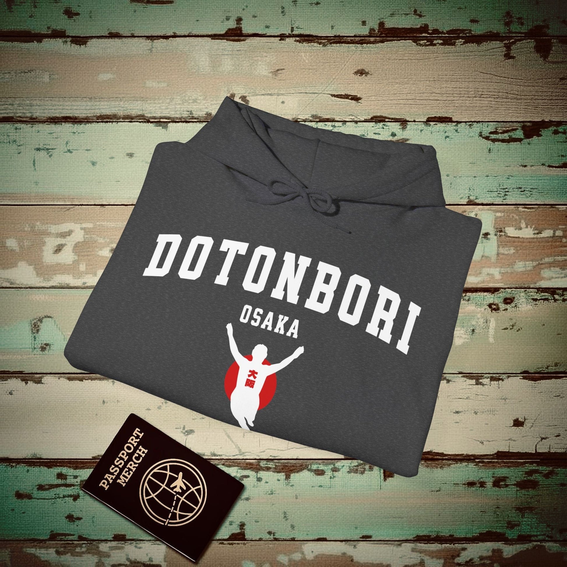 Signs of Wanderlust, Dotonbori, Osaka, Japan Hoodie Dark Heather / S