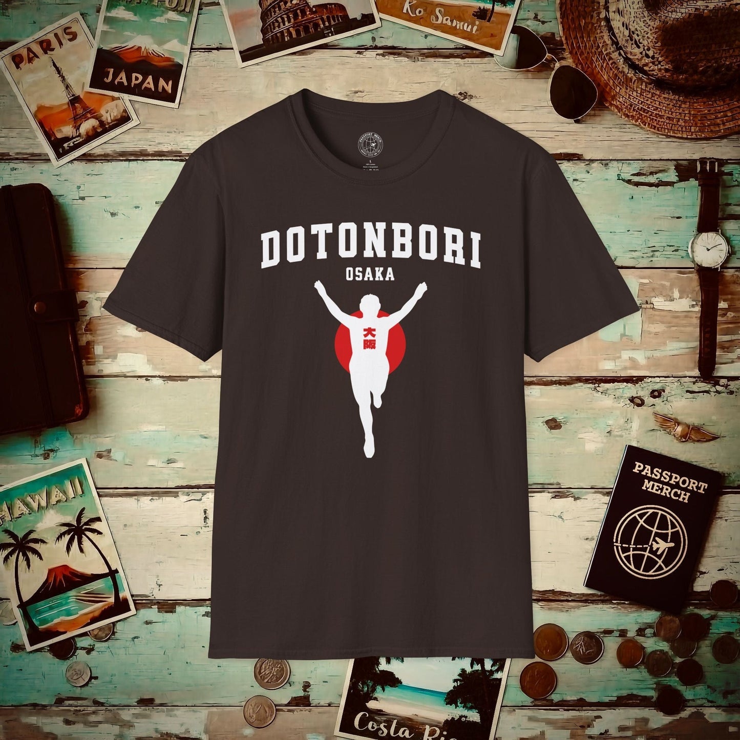 Signs of Wanderlust, Dotonbori, Osaka, Japan T-Shirt Dark Chocolate / S