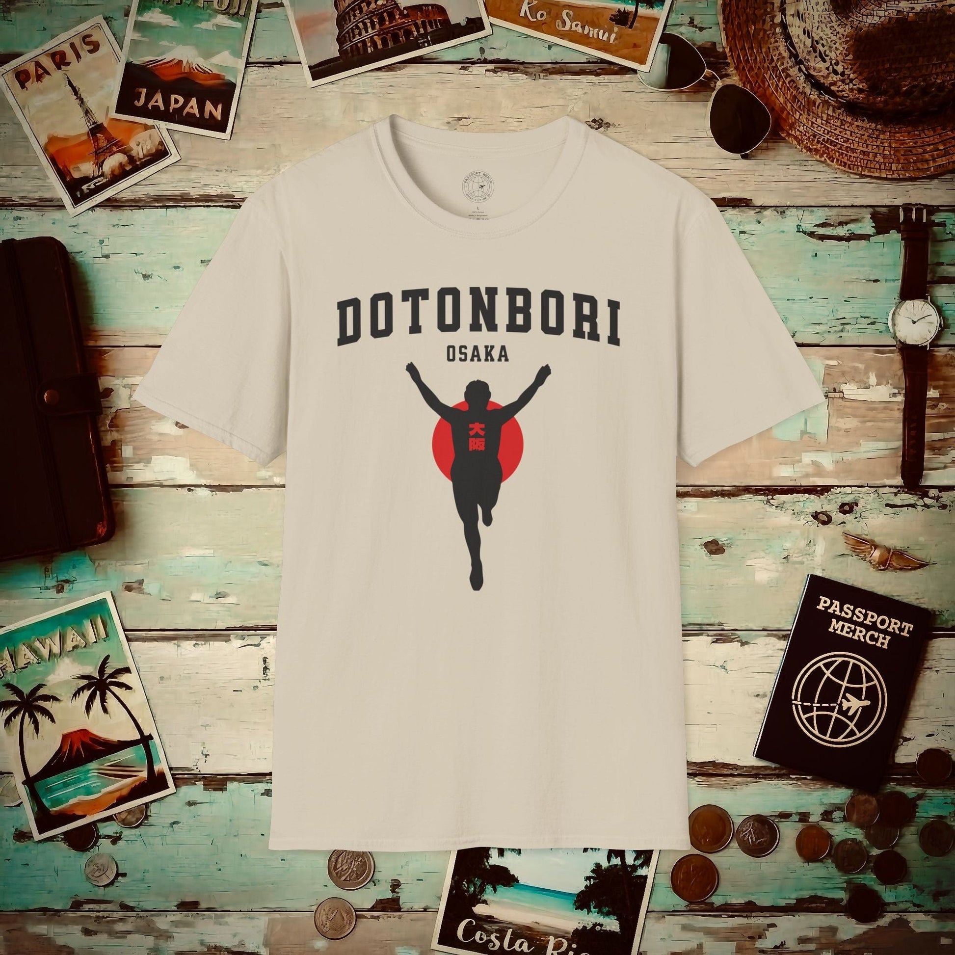 Signs of Wanderlust, Dotonbori, Osaka, Japan T-Shirt Sand / S