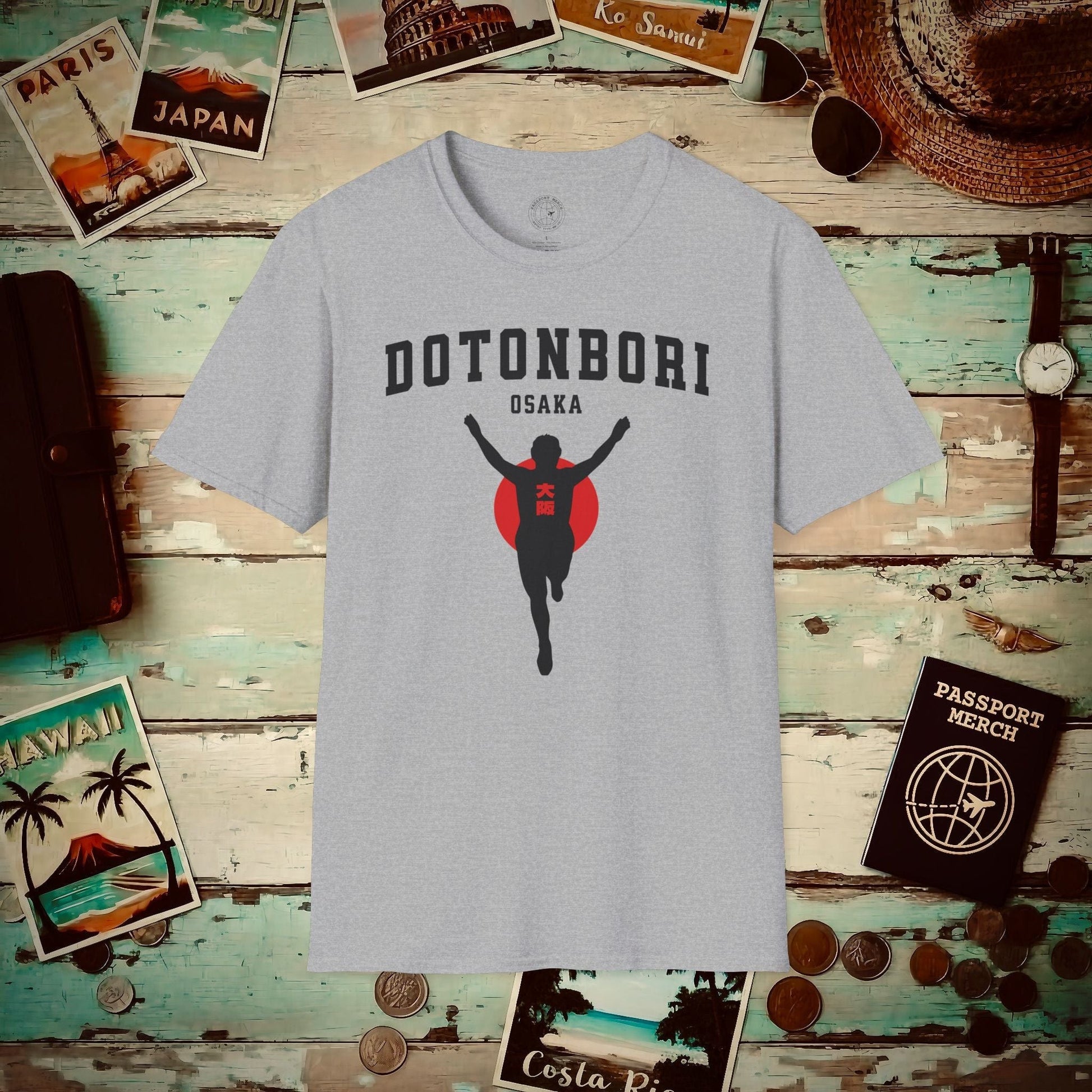 Signs of Wanderlust, Dotonbori, Osaka, Japan T-Shirt Sport Grey / S