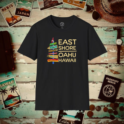 Signs of Wanderlust, East Shore, Oahu, Hawaii T-Shirt Black / S