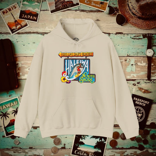 Signs of Wanderlust, Hale'iwa (North) Oahu, Hawaii Hoodie Sand / S