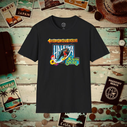 Signs of Wanderlust, Hale'iwa (North) Oahu, Hawaii T-Shirt Black / S