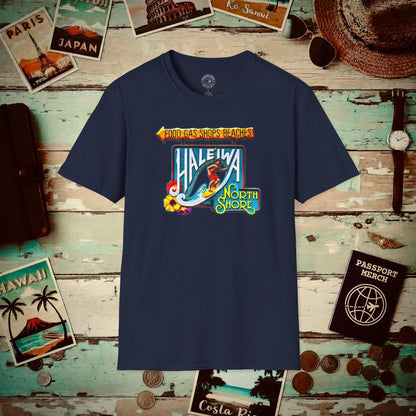Signs of Wanderlust, Hale'iwa (North) Oahu, Hawaii T-Shirt Navy / S