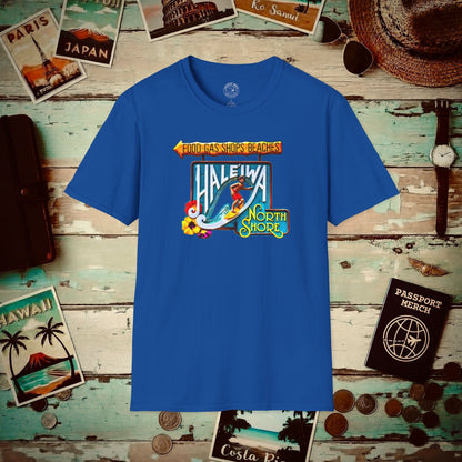 Signs of Wanderlust, Hale'iwa (North) Oahu, Hawaii T-Shirt Royal / S