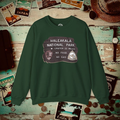 Signs of Wanderlust, Haleakala, Maui, Hawaii Crewneck Forest Green / S