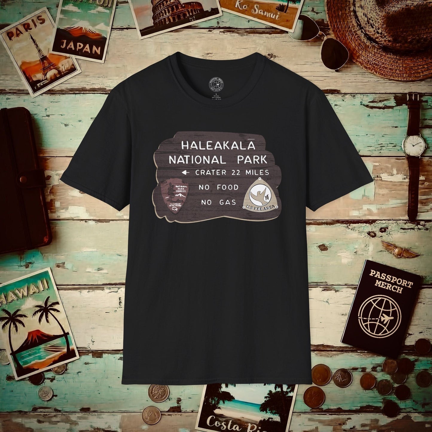 Signs of Wanderlust, Haleakala, Maui, Hawaii T-Shirt Black / S