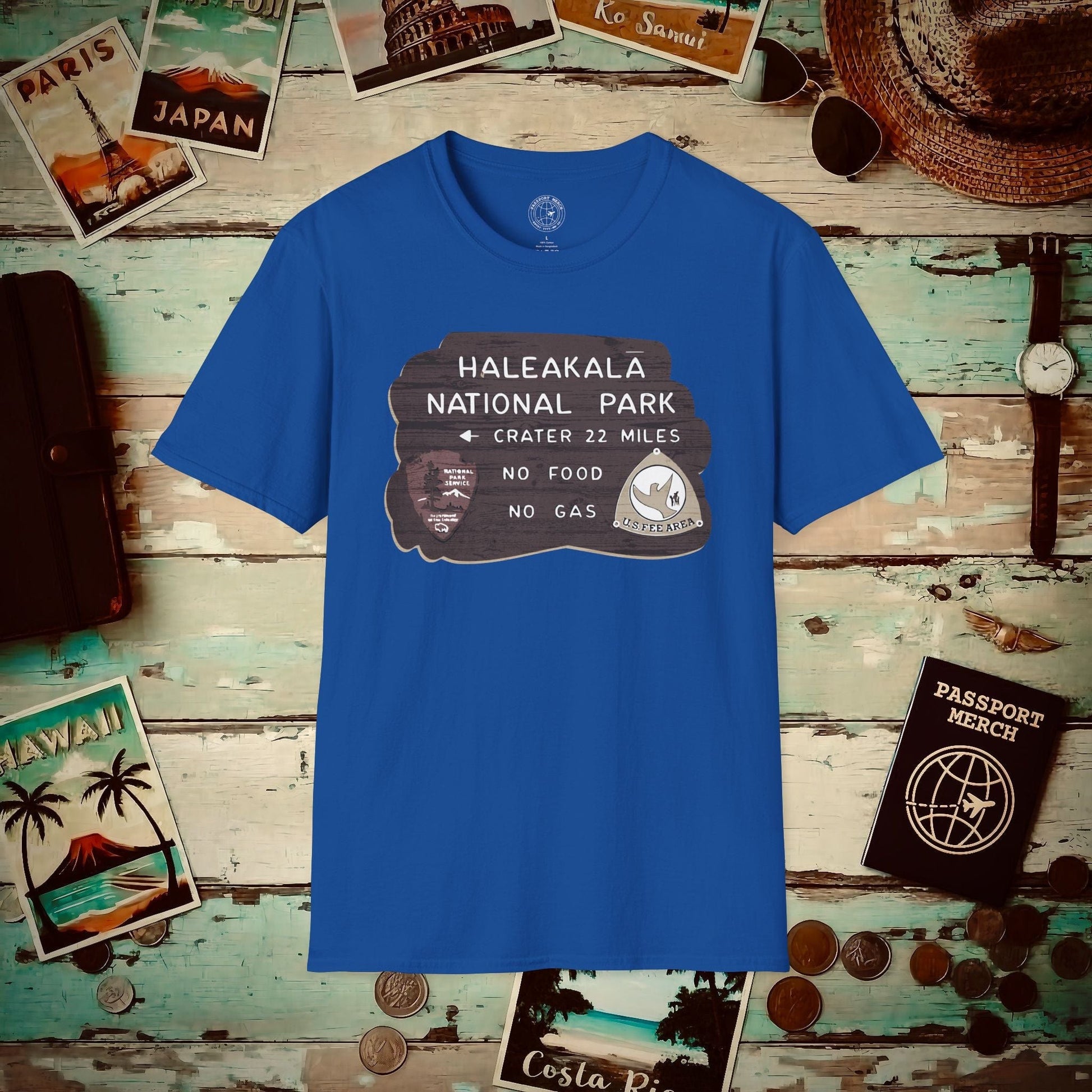Signs of Wanderlust, Haleakala, Maui, Hawaii T-Shirt Royal / S