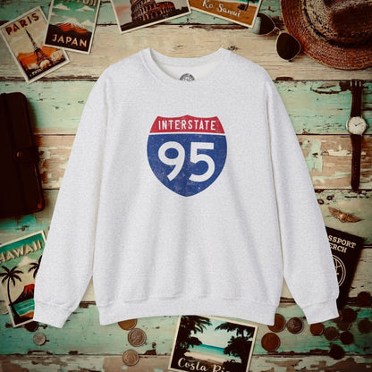 Signs of Wanderlust, Interstate 95, USA Crewneck Ash / S