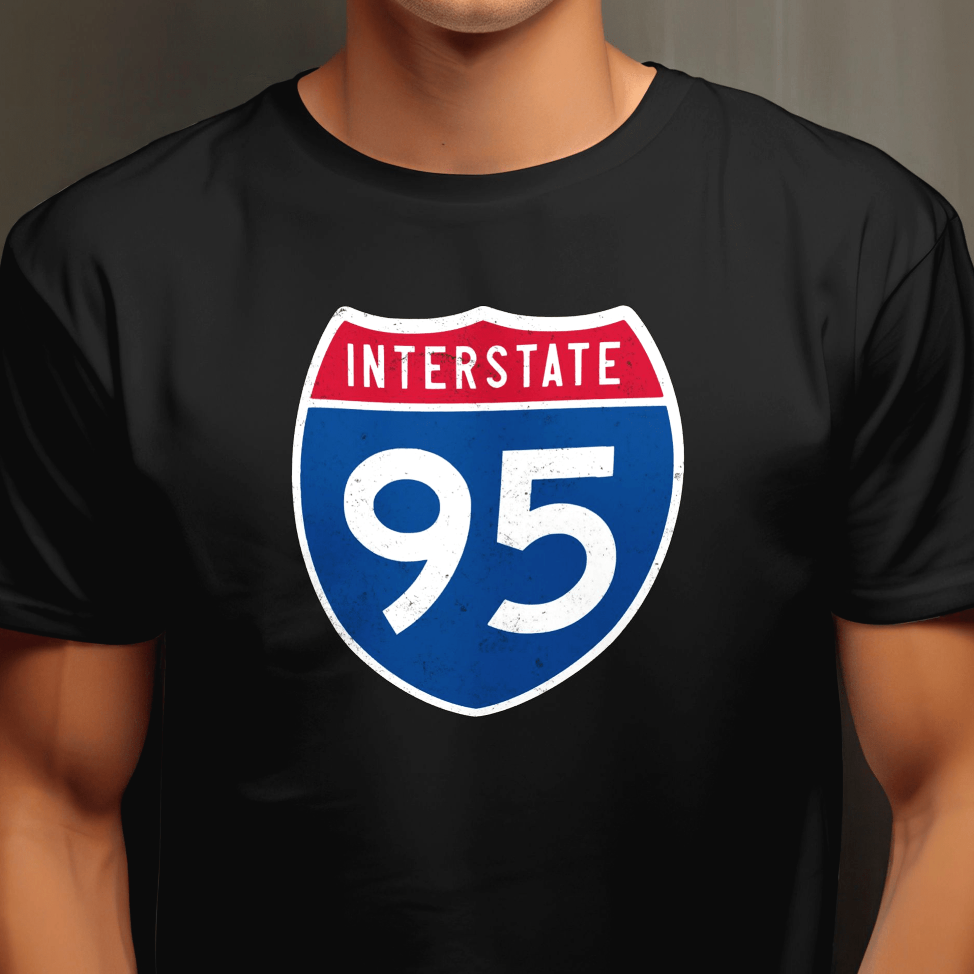Signs of Wanderlust, Interstate 95, USA T-Shirt Black / S