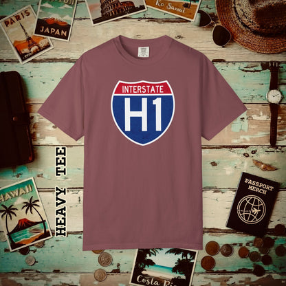 Signs of Wanderlust, Interstate H1, Hawaii Heavy Tee Brick / S