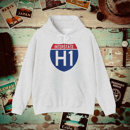 Signs of Wanderlust, Interstate H1, Hawaii Hoodie Ash / S