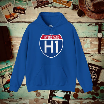Signs of Wanderlust, Interstate H1, Hawaii Hoodie Royal / S