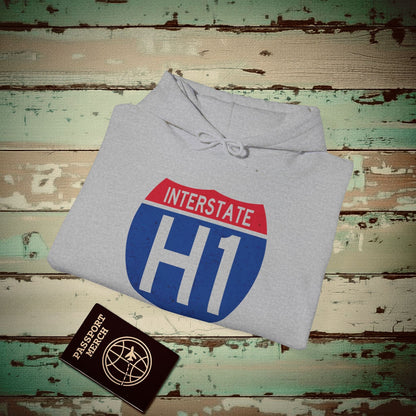 Signs of Wanderlust, Interstate H1, Hawaii Hoodie Sport Grey / S