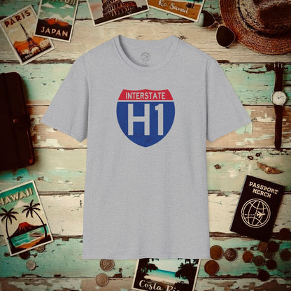 Signs of Wanderlust, Interstate H1, Hawaii T-Shirt Sport Grey / S