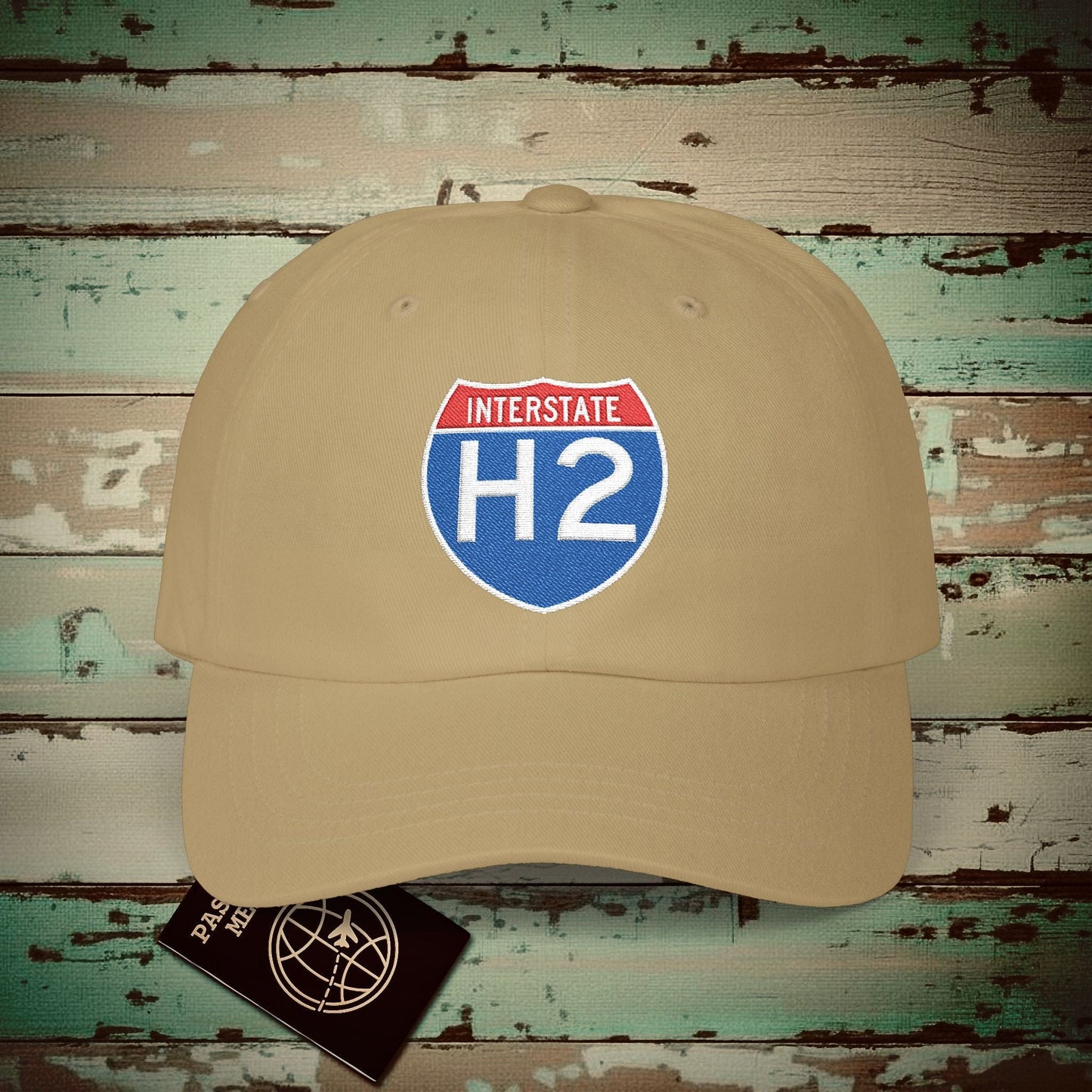Signs of Wanderlust, Interstate H2, Hawaii Embroidered Hat Khaki / One size