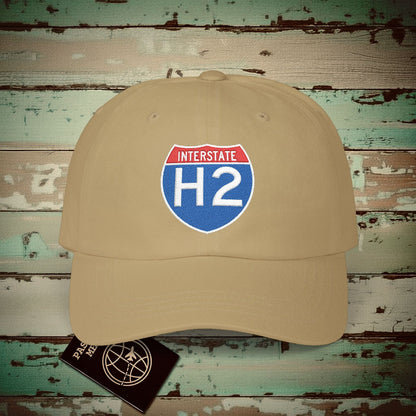 Signs of Wanderlust, Interstate H2, Hawaii Embroidered Hat Khaki / One size