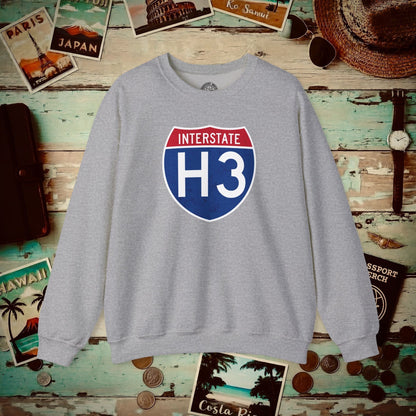 Signs of Wanderlust, Interstate H3, Hawaii Crewneck Sport Grey / S