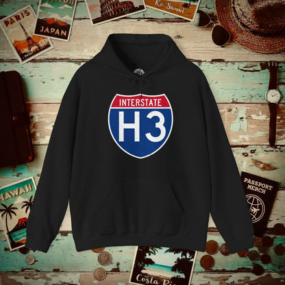Signs of Wanderlust, Interstate H3, Hawaii Hoodie Black / S