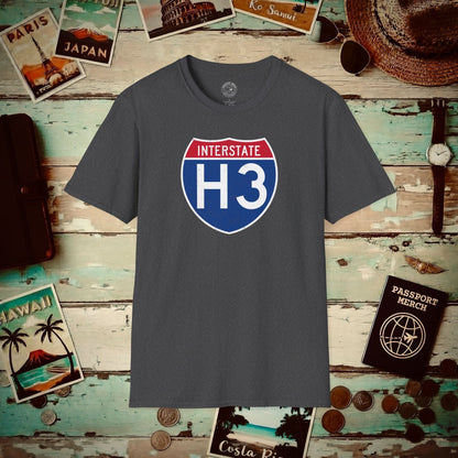 Signs of Wanderlust, Interstate H3, Hawaii T-Shirt Dark Heather / S