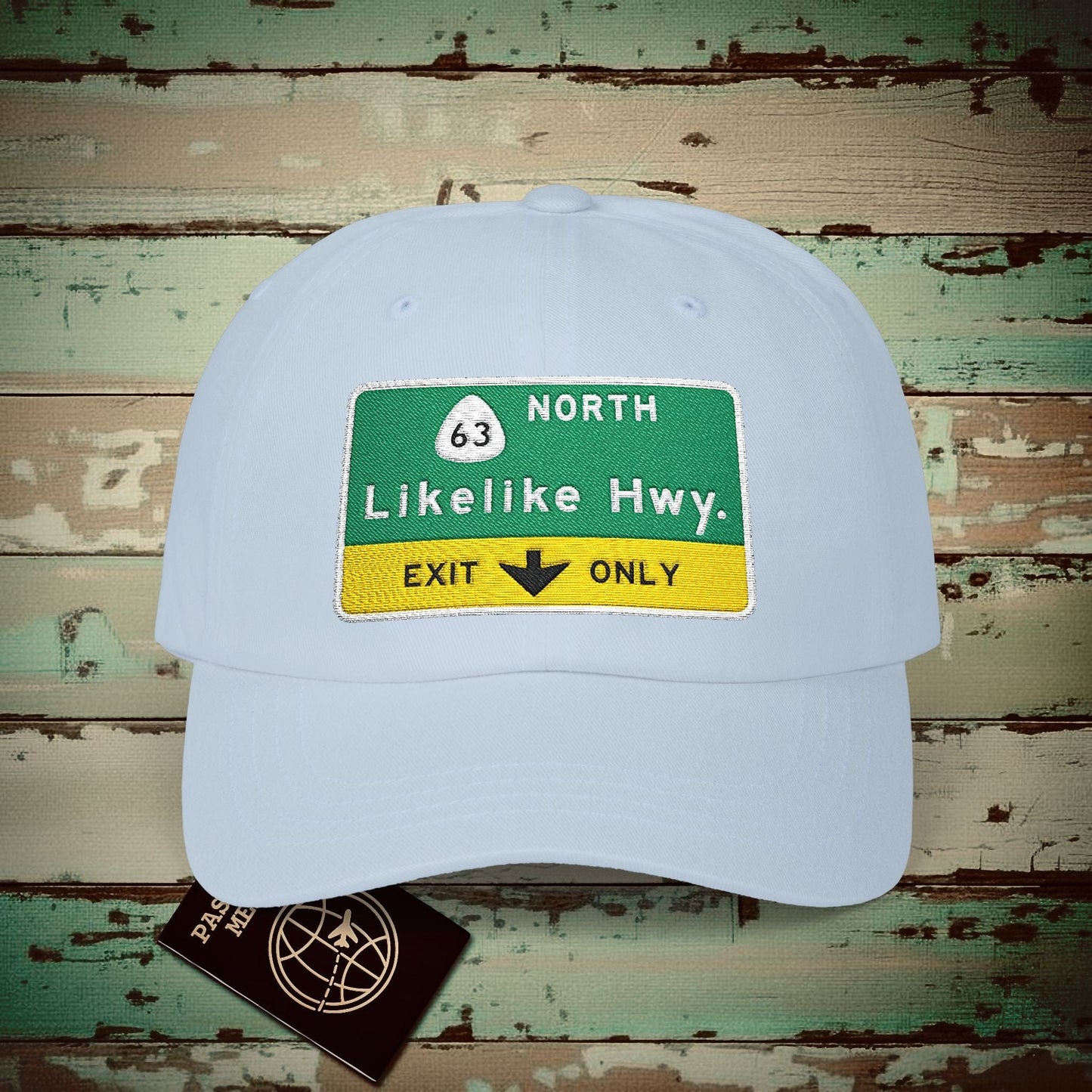 Signs of Wanderlust, Likelike Highway, Exit Only, Hawaii Hat Light Blue / One size