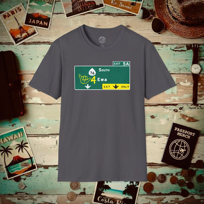 Signs of Wanderlust, Shaka 4 Ewa, Hawaii T-Shirt Charcoal / S