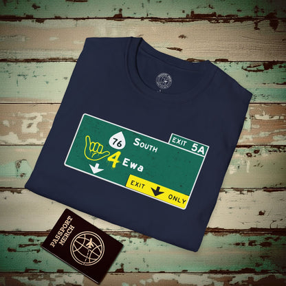Signs of Wanderlust, Shaka 4 Ewa, Hawaii T-Shirt Navy / S