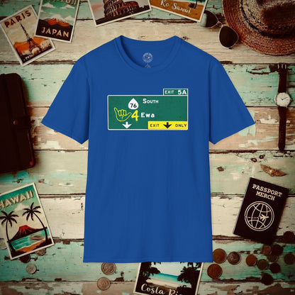 Signs of Wanderlust, Shaka 4 Ewa, Hawaii T-Shirt Royal / S
