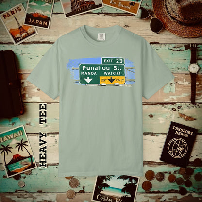 Signs of Wanderlust, Waikiki, Exit Only, Hawaii Heavy Tee Bay / S