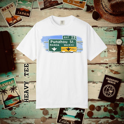 Signs of Wanderlust, Waikiki, Exit Only, Hawaii Heavy Tee White / S