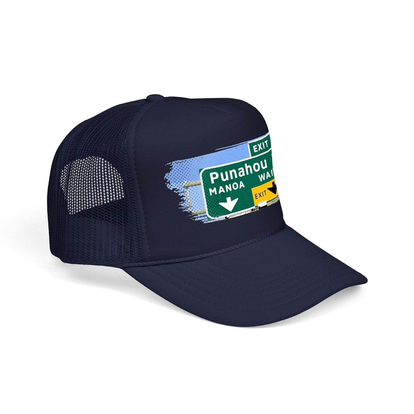 Signs of Wanderlust, Waikiki, Exit Only, Hawaii Trucker Hat