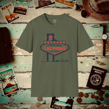Signs of Wanderlust, Welcome to Las Vegas, Nevada T-Shirt Military Green / S