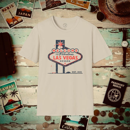 Signs of Wanderlust, Welcome to Las Vegas, Nevada T-Shirt Sand / S