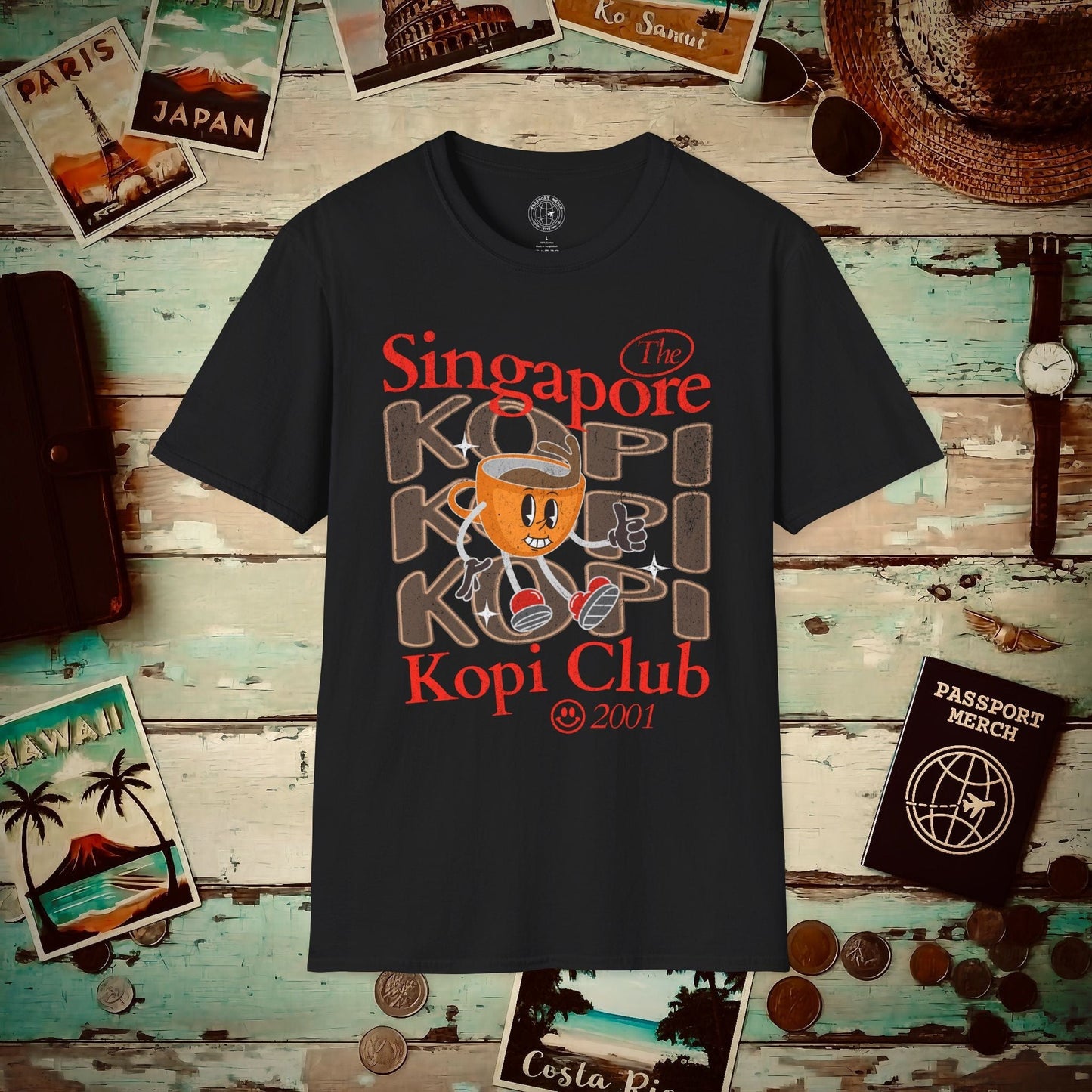 Singapore Kopi Club T-Shirt Black / S