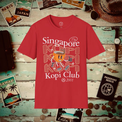 Singapore Kopi Club T-Shirt Red / S