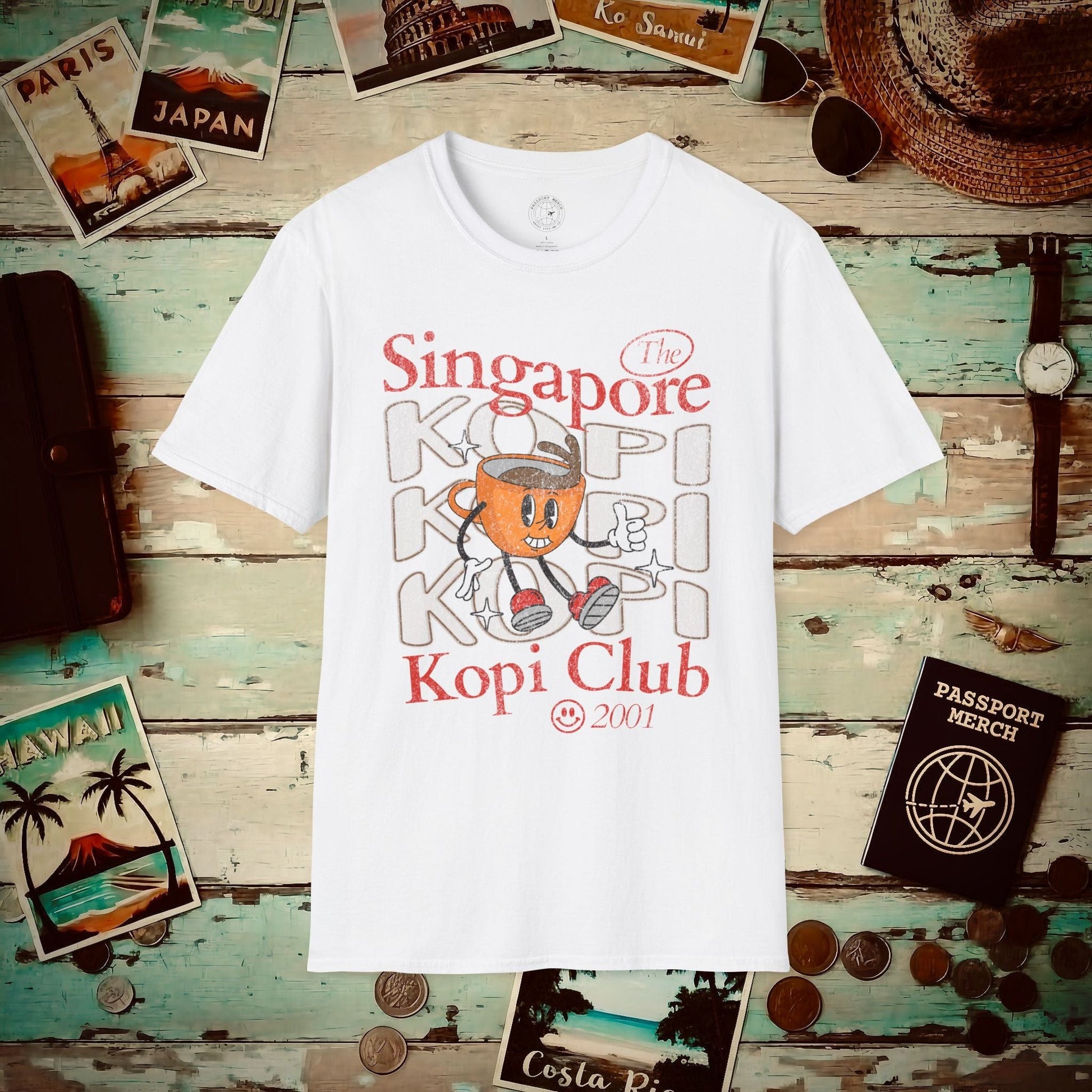Singapore Kopi Club T-Shirt White / S