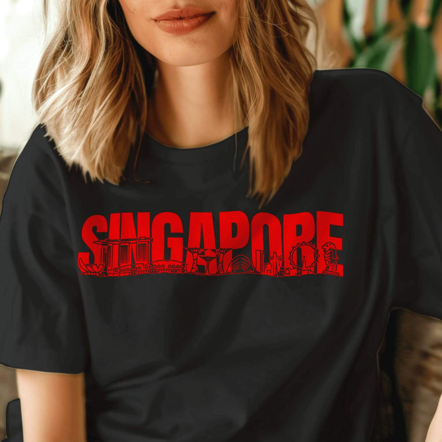Singapore Monochrome Memories T-Shirt Black / S