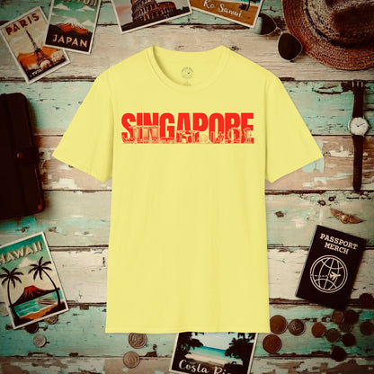 Singapore Monochrome Memories T-Shirt Cornsilk / S