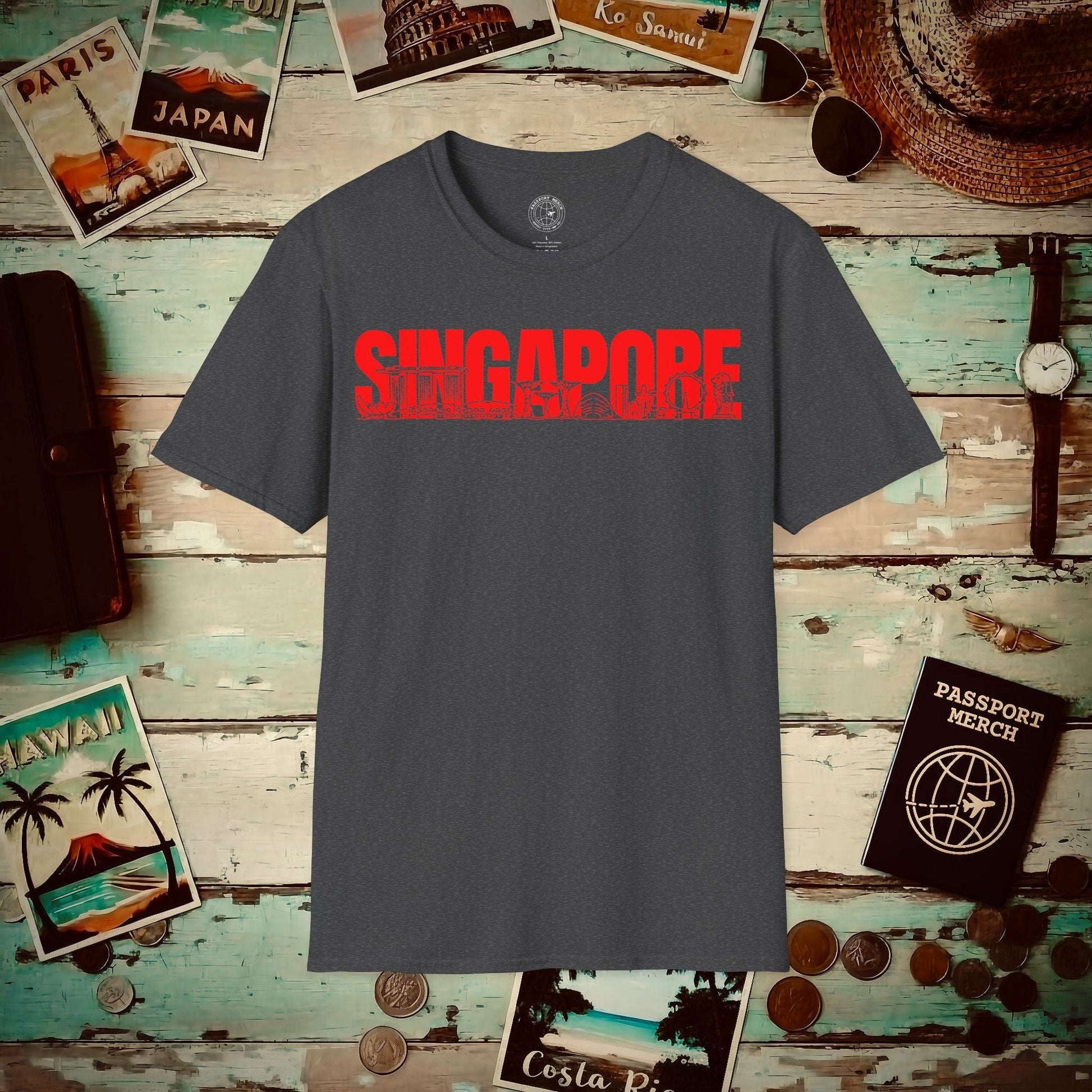 Singapore Monochrome Memories T-Shirt Dark Heather / S