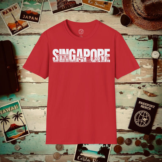 Singapore Monochrome Memories T-Shirt Red / S