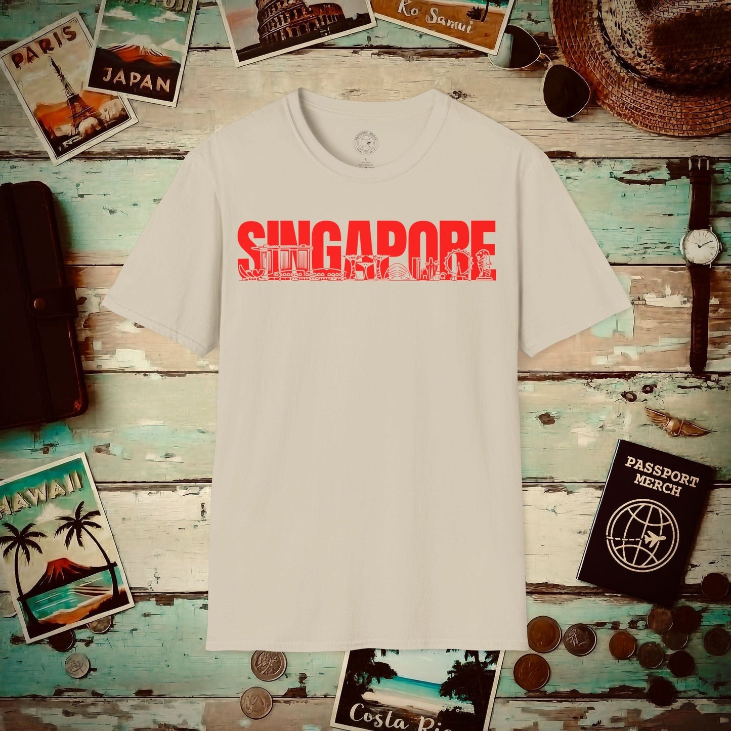 Singapore Monochrome Memories T-Shirt Sand / S