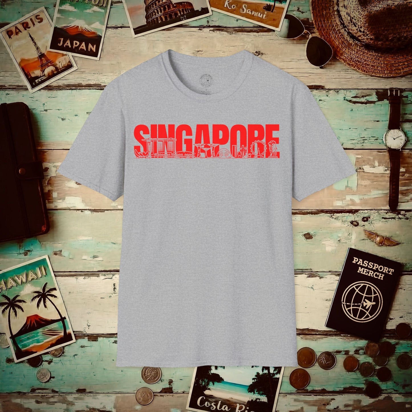 Singapore Monochrome Memories T-Shirt Sport Grey / S