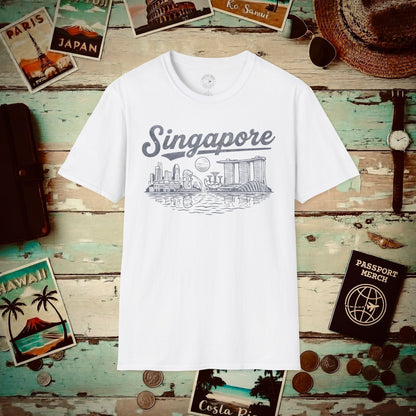 Singapore Vintage Monochrome T-Shirt White / S