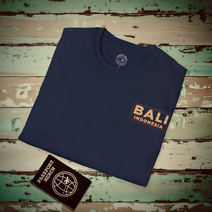 Sit. Breathe. Be. Bali, Indonesia, Back Print T-Shirt Navy / S