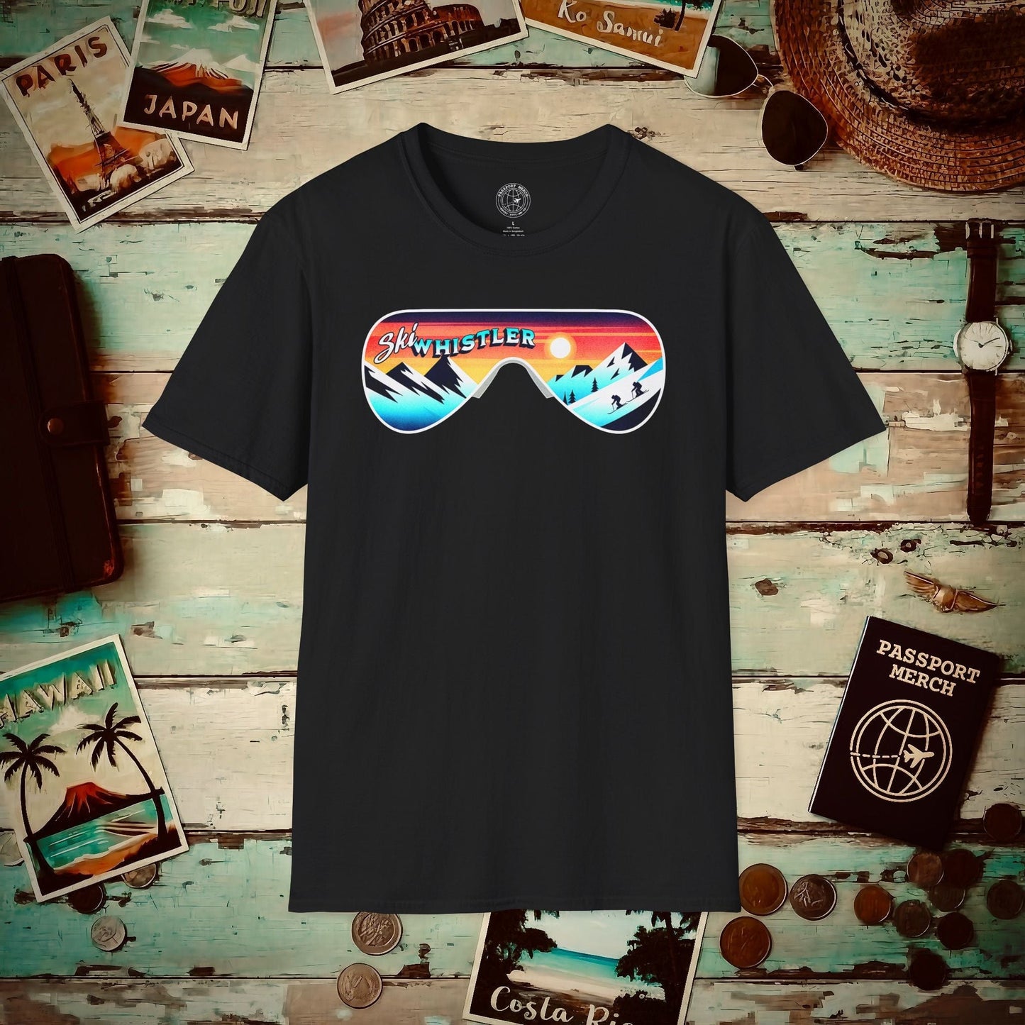 Ski Whistler Canada T-Shirt Black / S